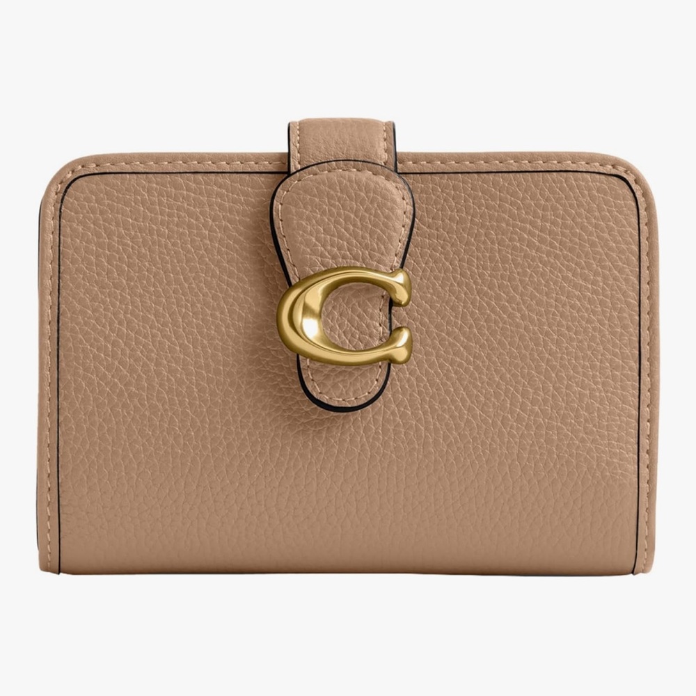 Coach Tabby Medium Wallet Smooth Pebble Leather Wallet - New - Picture 1 of 6